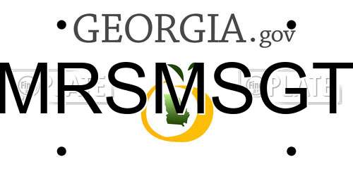 MRSMSGT Georgia License Plate