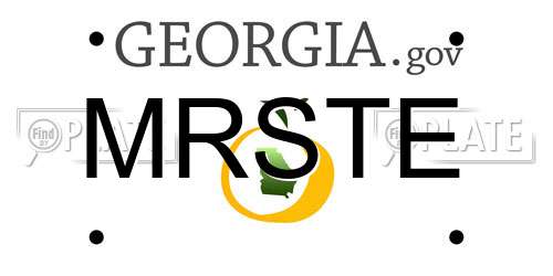 MRSTE Georgia License Plate