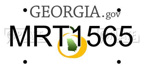 MRT1565 Georgia License Plate