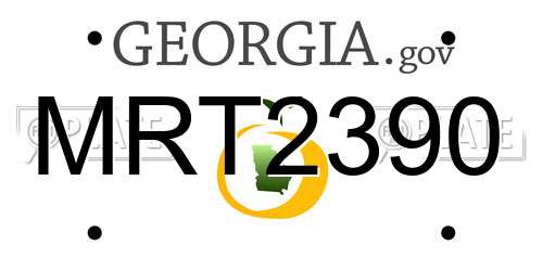 MRT2390 Georgia License Plate