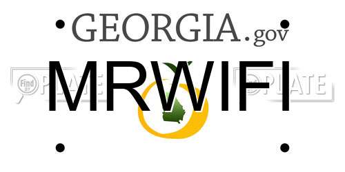MRWIFI Georgia License Plate