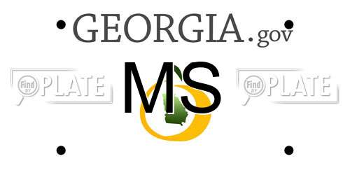 MS Georgia License Plate