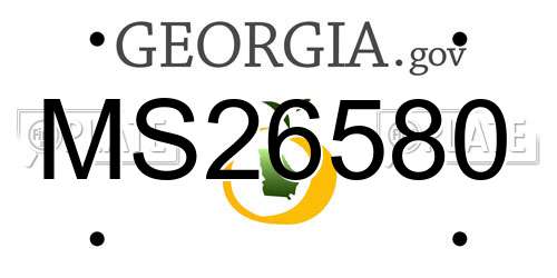 MS26580 Georgia License Plate