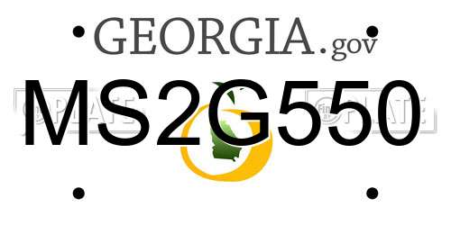MS2G550 Georgia License Plate