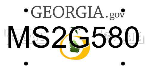 MS2G580 Georgia License Plate