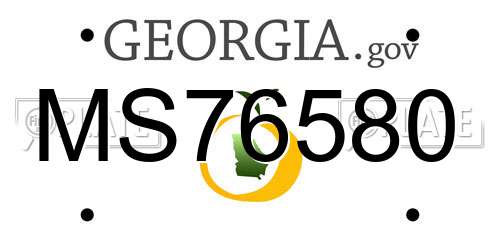 MS76580 Georgia License Plate