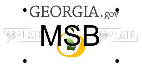 MSB Georgia License Plate