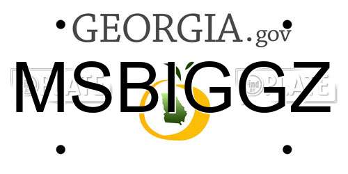 MSBIGGZ Georgia License Plate