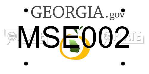 MSE002 Georgia License Plate