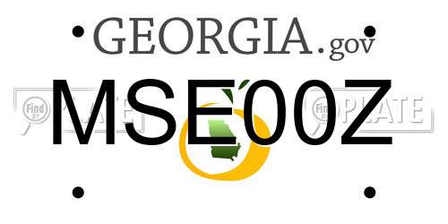 MSE00Z Georgia License Plate