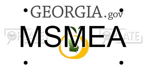 MSMEA Georgia License Plate
