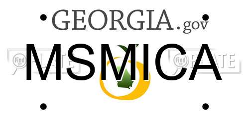 MSMICA Georgia License Plate