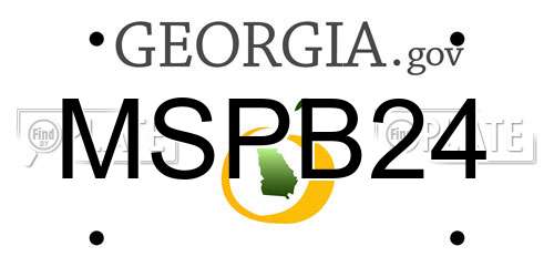 MSPB24 Georgia License Plate