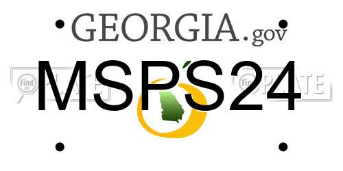 MSPS24 Georgia License Plate