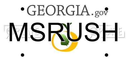 MSRUSH Georgia License Plate