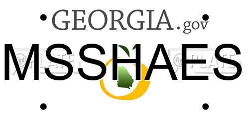 MSSHAES Georgia License Plate