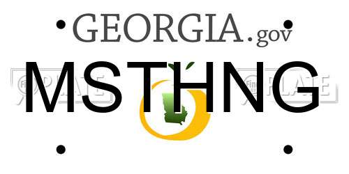 MSTHNG Georgia License Plate