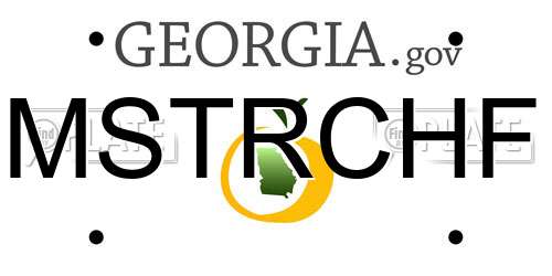 MSTRCHF Georgia License Plate