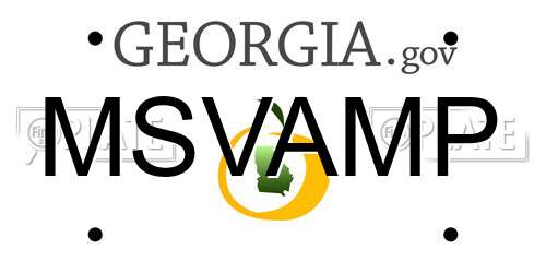 MSVAMP Georgia License Plate
