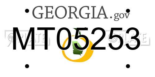 MT05253 Georgia License Plate