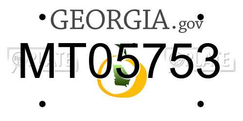 MT05753 Georgia License Plate