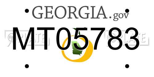 MT05783 Georgia License Plate
