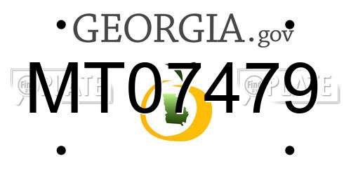 MT07479 Georgia License Plate