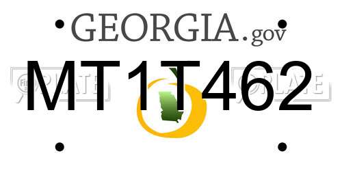 MT1T462 Georgia License Plate