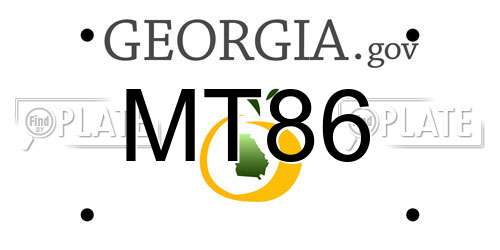 MT86 Georgia License Plate