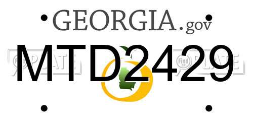 MTD2429 Georgia License Plate