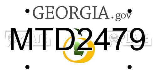 MTD2479 Georgia License Plate