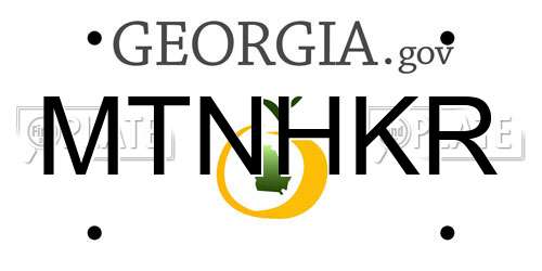 MTNHKR Georgia License Plate