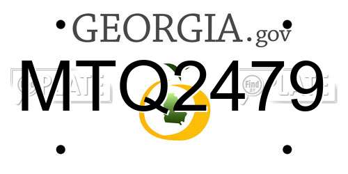 MTQ2479 Georgia License Plate
