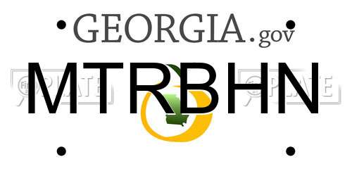 MTRBHN Georgia License Plate