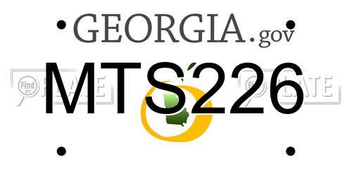 MTS226 Georgia License Plate