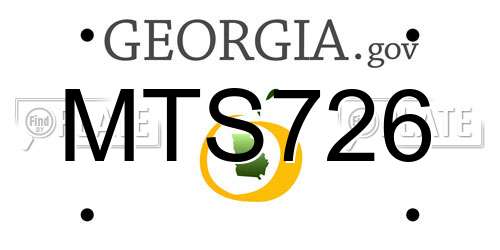 MTS726 Georgia License Plate