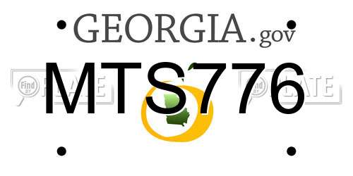 MTS776 Georgia License Plate