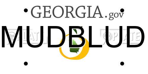 MUDBLUD Georgia License Plate