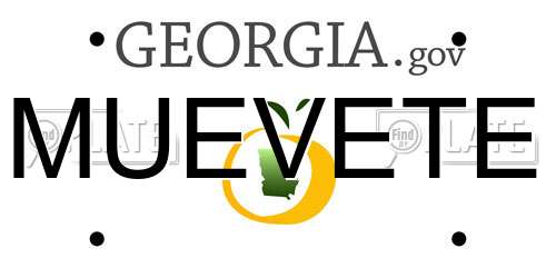 MUEVETE Georgia License Plate