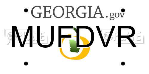 MUFDVR Georgia License Plate