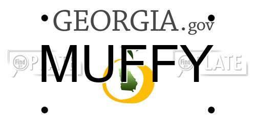 MUFFY Georgia License Plate