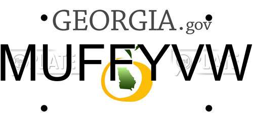 MUFFYVW Georgia License Plate