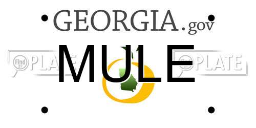 MULE Georgia License Plate