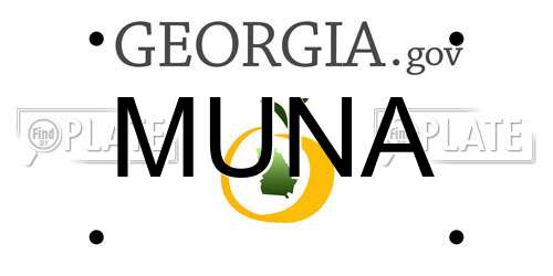 MUNA Georgia License Plate
