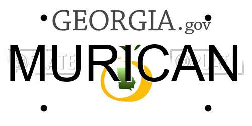 MURICAN Georgia License Plate