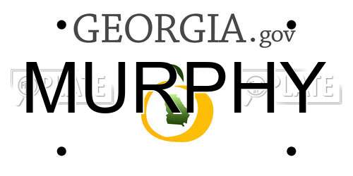 MURPHY Georgia License Plate