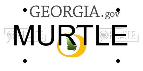 MURTLE Georgia License Plate