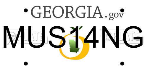 MUS14NG Georgia License Plate