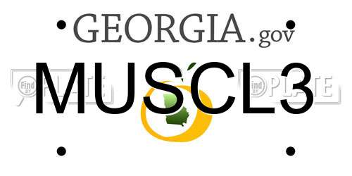 MUSCL3 Georgia License Plate