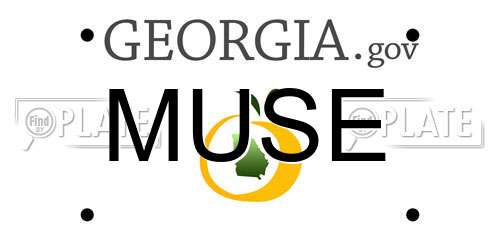 MUSE Georgia License Plate